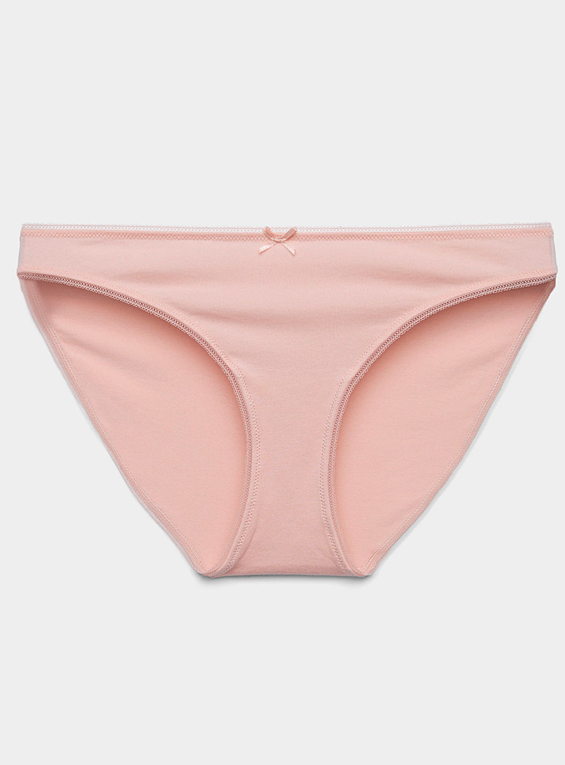 Miiyu Pink Cotton and modal colourful bikini panty for women