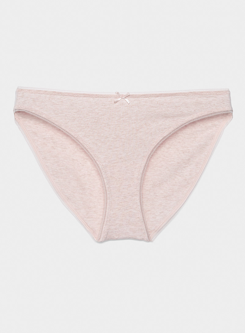 Miiyu Fuchsia Scalloped trim organic cotton and modal bikini panty for women