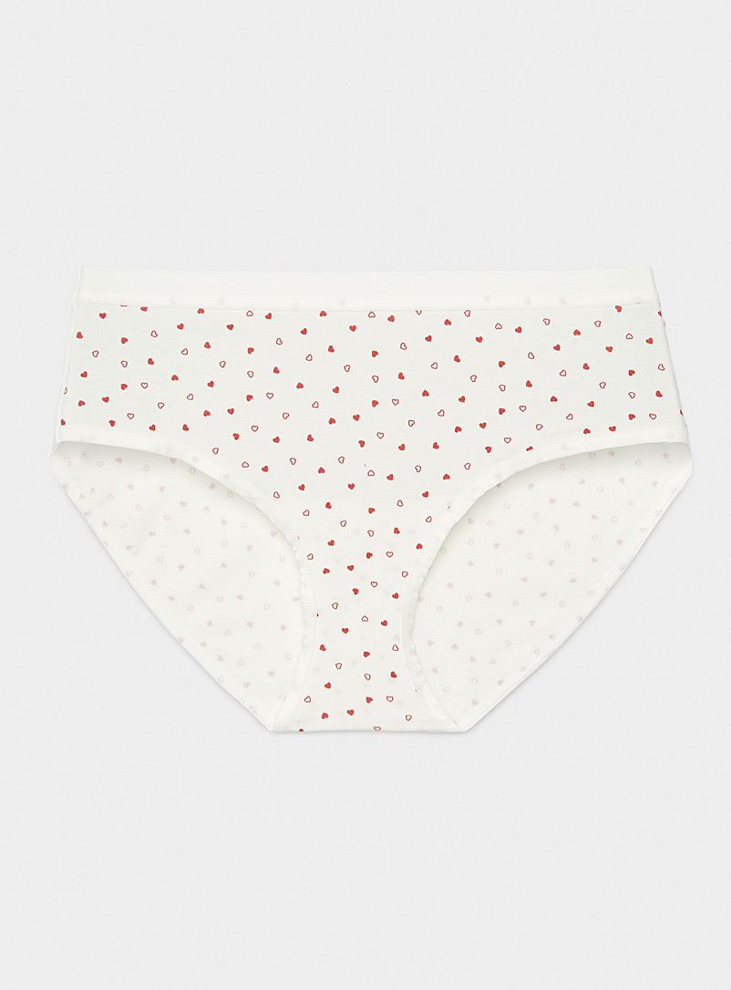 Miiyu Patterned Ecru Modal and cotton hipster for women