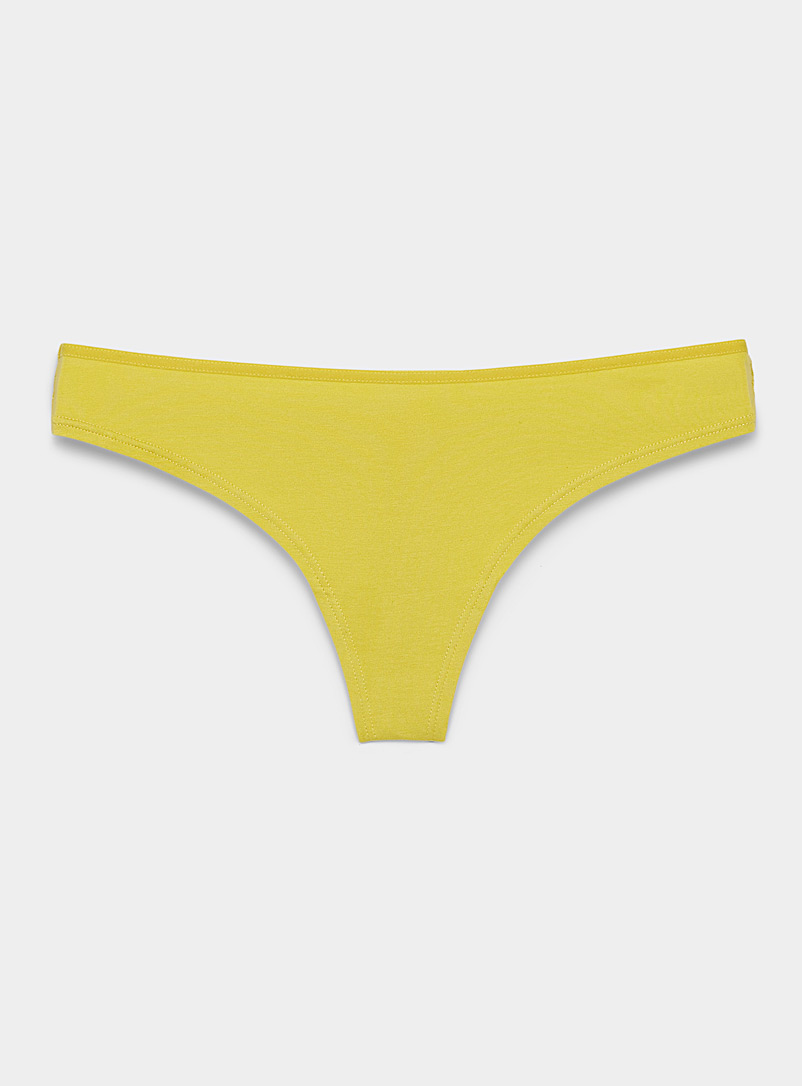 Buy Women's Knickers Thong Yellow Lingerie Online
