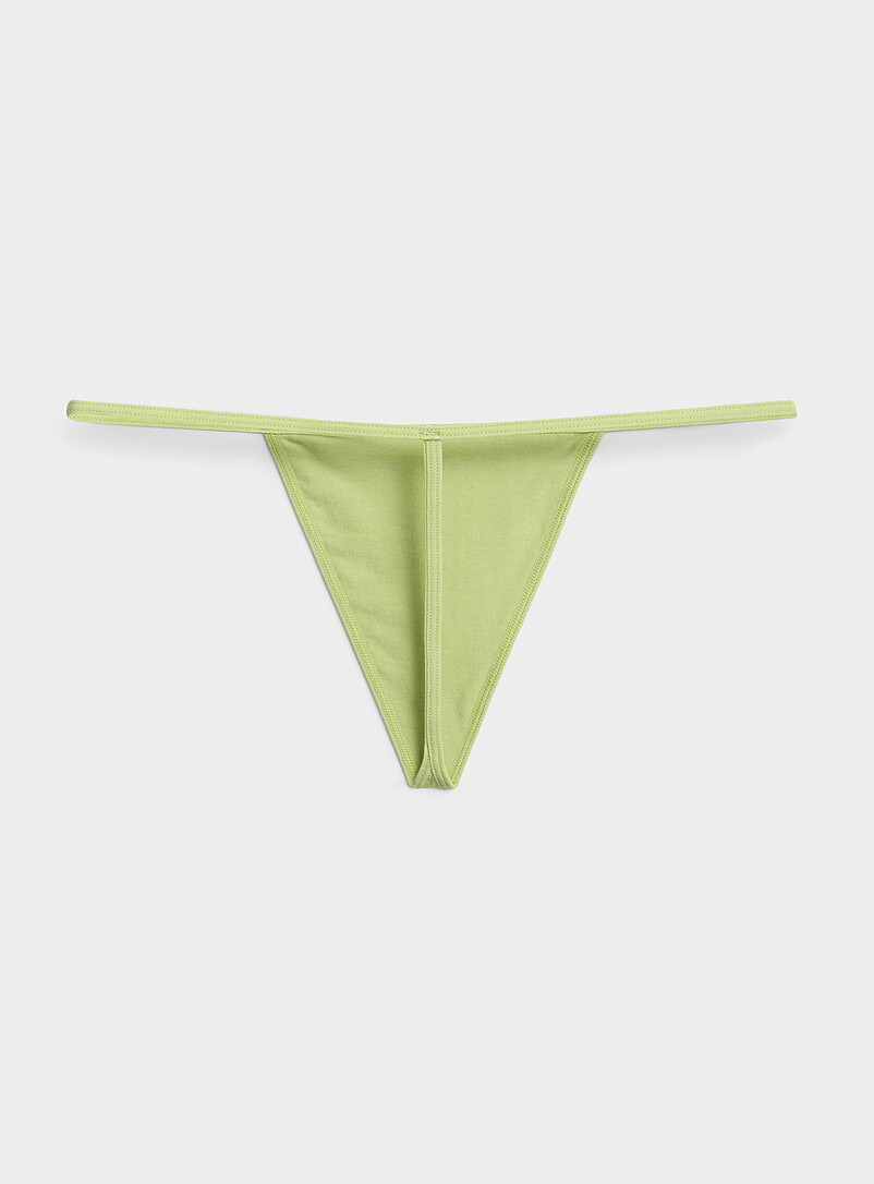 Miiyu: Le tanga ficelle minimaliste Coton biologique et modal TENCEL<sup><small>MC</small></sup> Rose pour femme