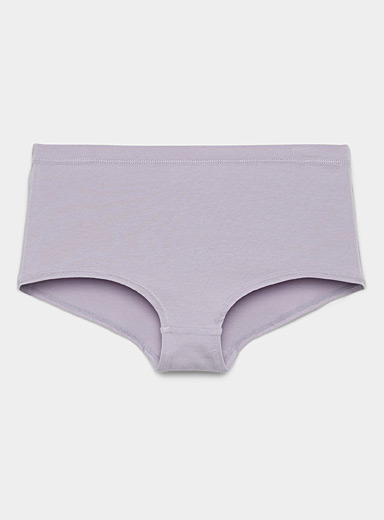 Juniors' Saint Eve Cotton Boyshorts Panties, Navy Heather, Size: L ()