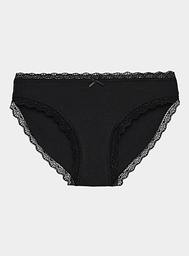 nsendm Female Underpants Adult Seamless Cotton Underwear for Women Bikini  Womens Underwear Cotton Bikini Panties Lace Bathing Suits for Senior(Black