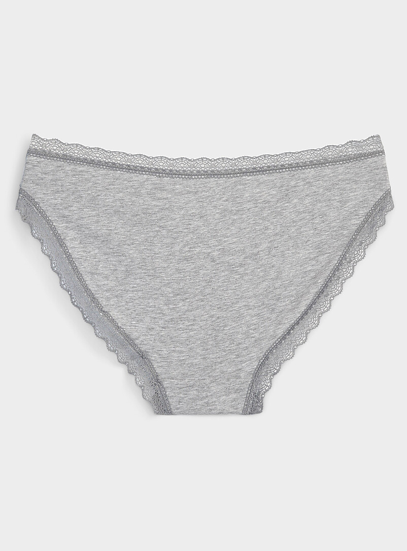 Miiyu: Le bikini bordures festons Coton biologique Blanc pour femme