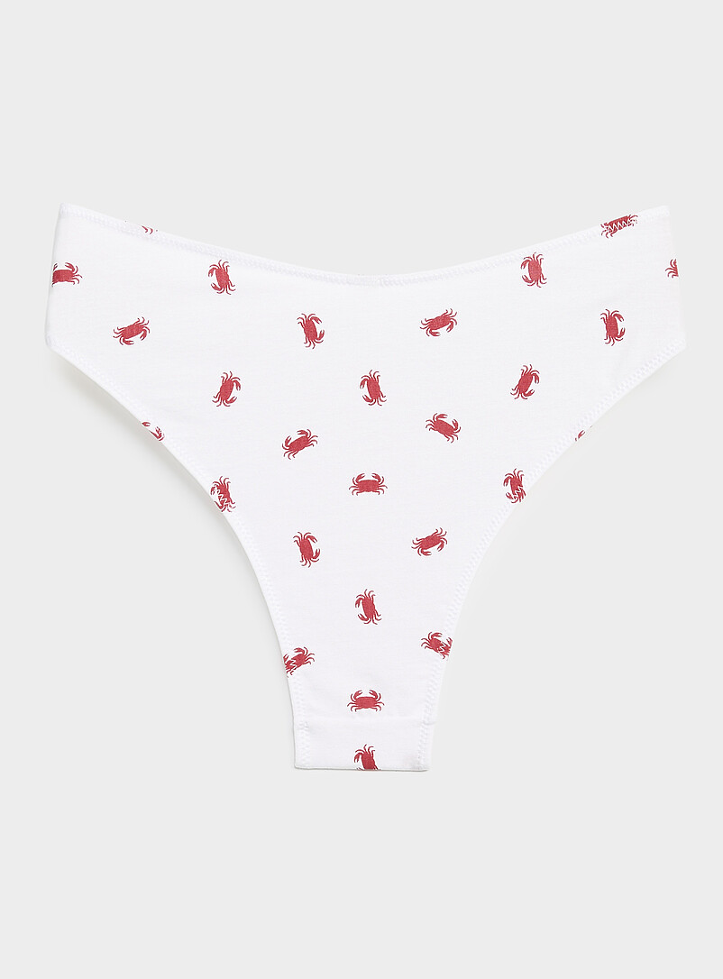 Miiyu: La cheekie &eacute;chancr&eacute;e unie Coton biologique Blanc &agrave; motifs pour femme