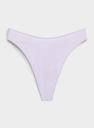 High-cut essential thong Organic cotton