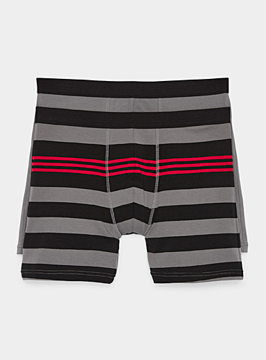 Longies Men's Cotton Regular Printed Boxer Shorts (Pack of 3)  (LGBOXPO3V001_BlackTraingle,Red,CreamFloral_S) : : Fashion