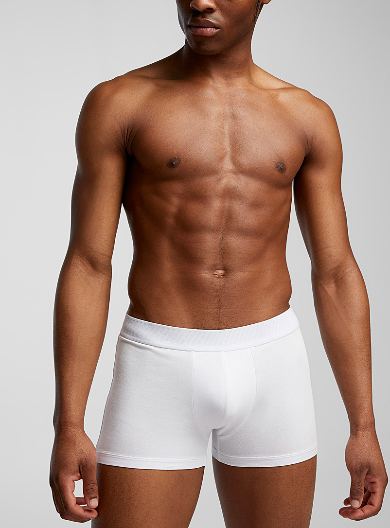 Le 31 White Striped-waistband organic cotton and TENCEL™ Modal trunk for men