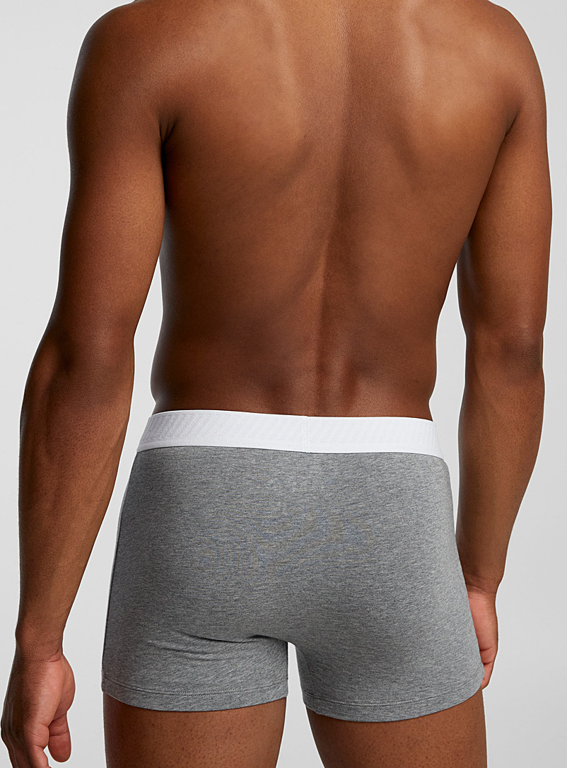 Le 31: Le boxeur court bande ray&eacute;e 2,5 po Modal TENCEL<sup><small>MC</small></sup> et coton biologique Vert fonc&eacute; - Mousse pour homme