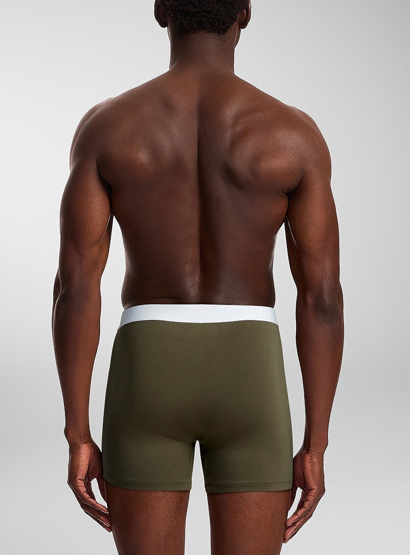 Le 31 Navy/Midnight Blue 5" striped-band boxer brief TENCEL&trade; modal & organic cotton for men
