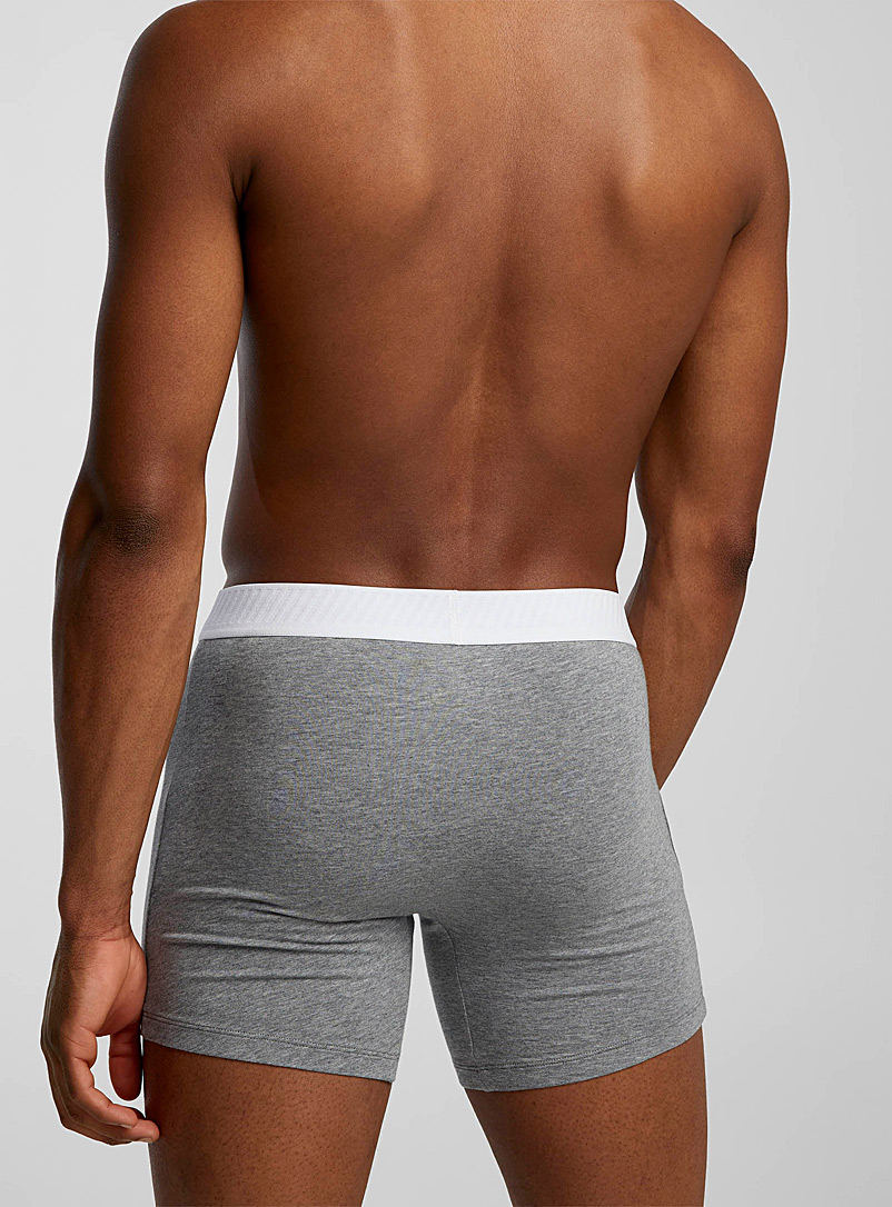 Le 31 Navy/Midnight Blue 5" striped-band boxer brief TENCEL&trade; modal & organic cotton for men