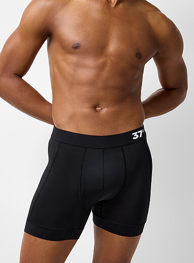 Le 31: Le boxeur long microfibre athl&eacute;tique 5 po Polyester retransform&eacute; Noir pour homme