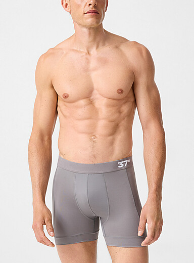 Le 31 Grey 5" microfibre athletic boxer brief Retransformed polyester for men
