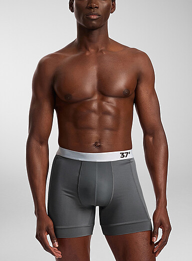 Le 31: Le boxeur long microfibre athl&eacute;tique 5 po Polyester retransform&eacute; Gris ardoise pour homme