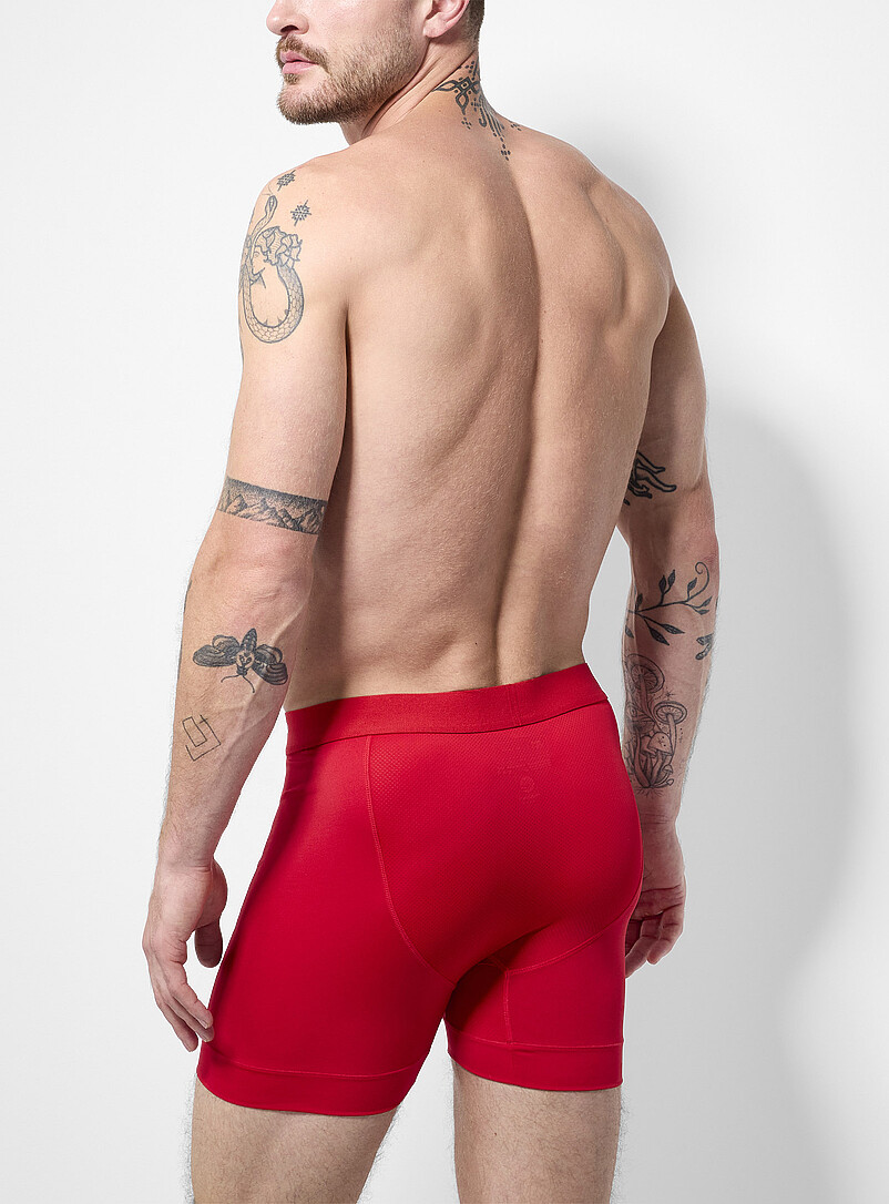 Le 31 Red 5" microfibre athletic boxer brief Retransformed polyester for men