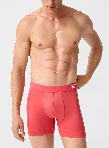Le 31: Le boxeur long microfibre athl&eacute;tique 5 po Polyester retransform&eacute; Fuchsia pour homme