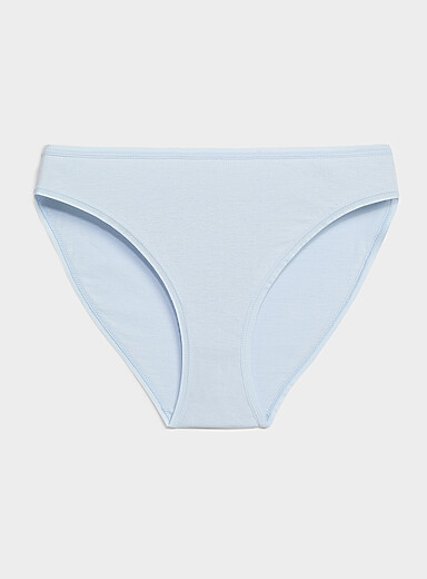 Miiyu Baby Blue Plain edging bikini panty 100% organic cotton for women