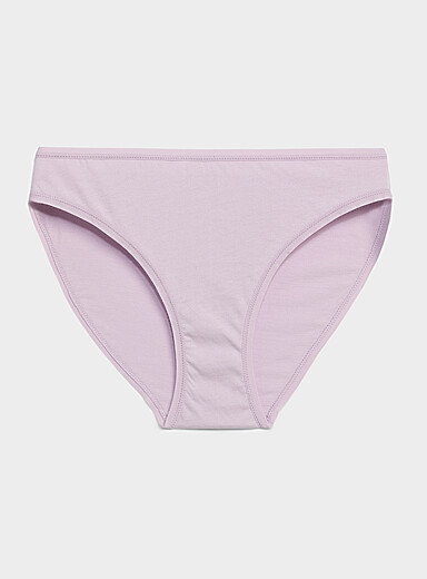 Miiyu Lilacs Plain edging bikini panty 100% organic cotton for women