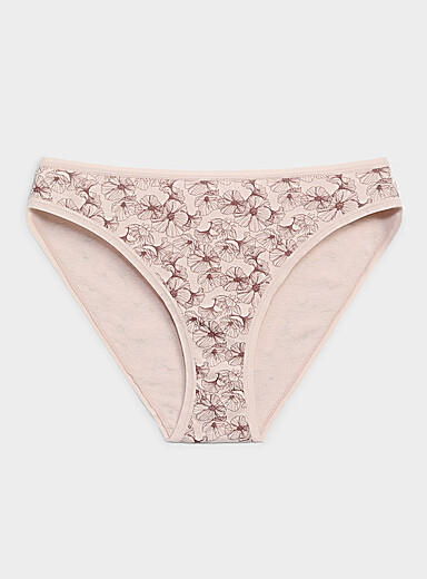 Miiyu: Le bikini bords unis Pur coton biologique Rose &agrave; motifs pour femme