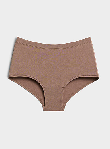 Miiyu: La gar&ccedil;onne courte tout confort Coton biologique et modal TENCEL<sup><small>MC</small></sup> Chocolat - Espresso pour femme