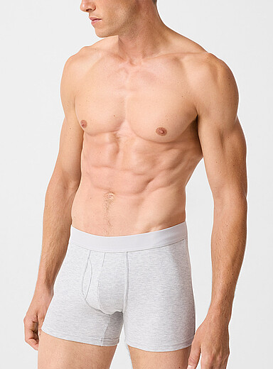 5" stretch ribbed boxer brief Organic Cotton and recycled polyester