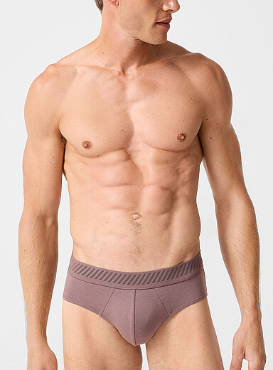 Neutral-hued stretch brief TENCEL&trade; modal & organic cotton
