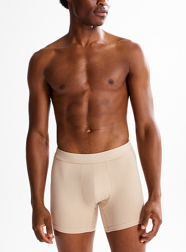 Le 31: Le boxeur long extensible ton neutre 5 po Modal TENCEL<sup><small>MC</small></sup> et coton biologique &Eacute;cru - Lin pour homme
