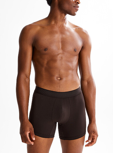 Le 31: Le boxeur long extensible ton neutre 5 po Modal TENCEL<sup><small>MC</small></sup> et coton biologique Chocolat - Espresso pour homme