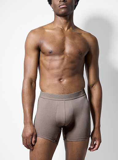 5" neutral-hued stretch boxer brief TENCEL&trade; modal & organic cotton
