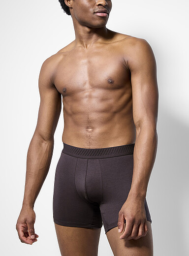 Le 31: Le boxeur long extensible ton neutre 5 po Modal TENCEL<sup><small>MC</small></sup> et coton biologique Gris violac&eacute; pour homme
