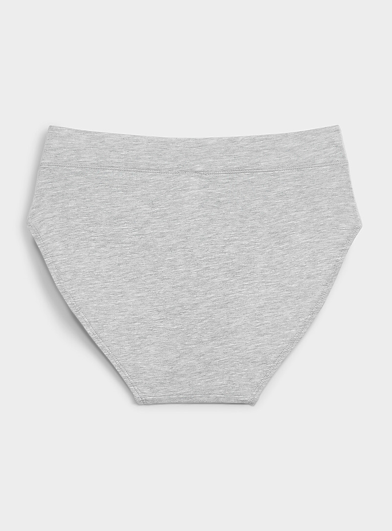 Miiyu Black Essential ultra-comfortable high-waist bikini panty Organic cotton and TENCEL&trade; modal for women