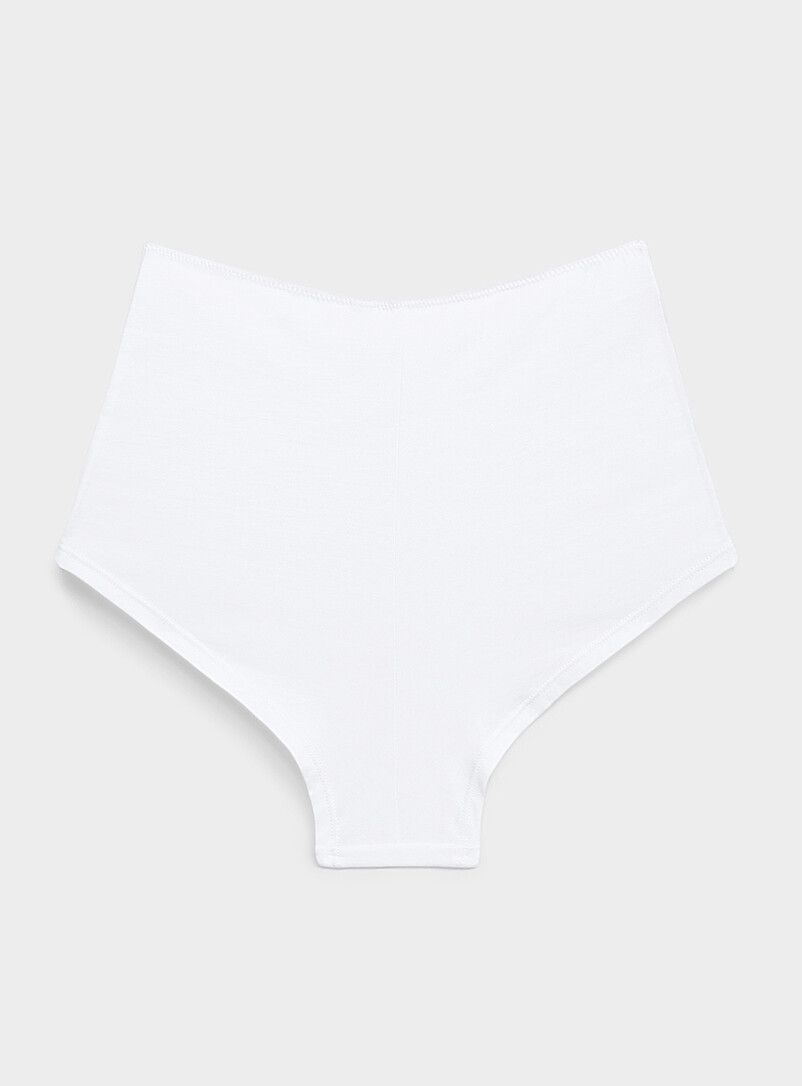 Miiyu: La gar&ccedil;onne taille haute minimaliste Coton biologique Noir pour femme