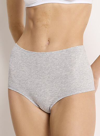 Miiyu: La gar&ccedil;onne taille haute minimaliste Coton biologique Gris pour femme