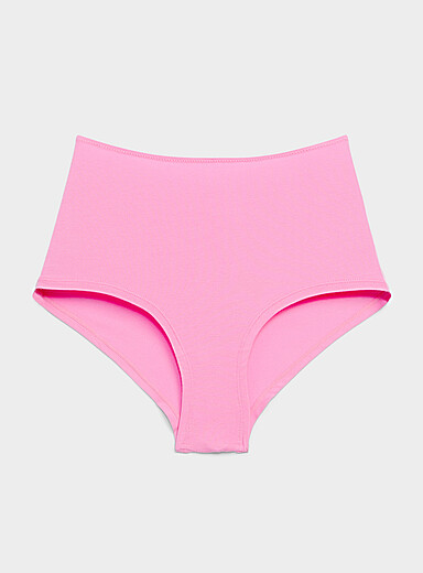 Miiyu: La gar&ccedil;onne taille haute minimaliste Coton biologique Rose  pour femme