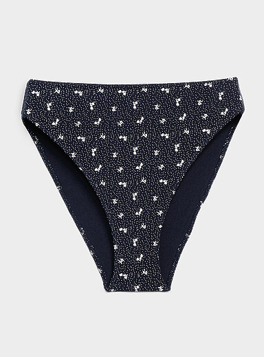 Miiyu: Le bikini &eacute;chancr&eacute; minimaliste Coton biologique Bleu &agrave; motifs pour femme