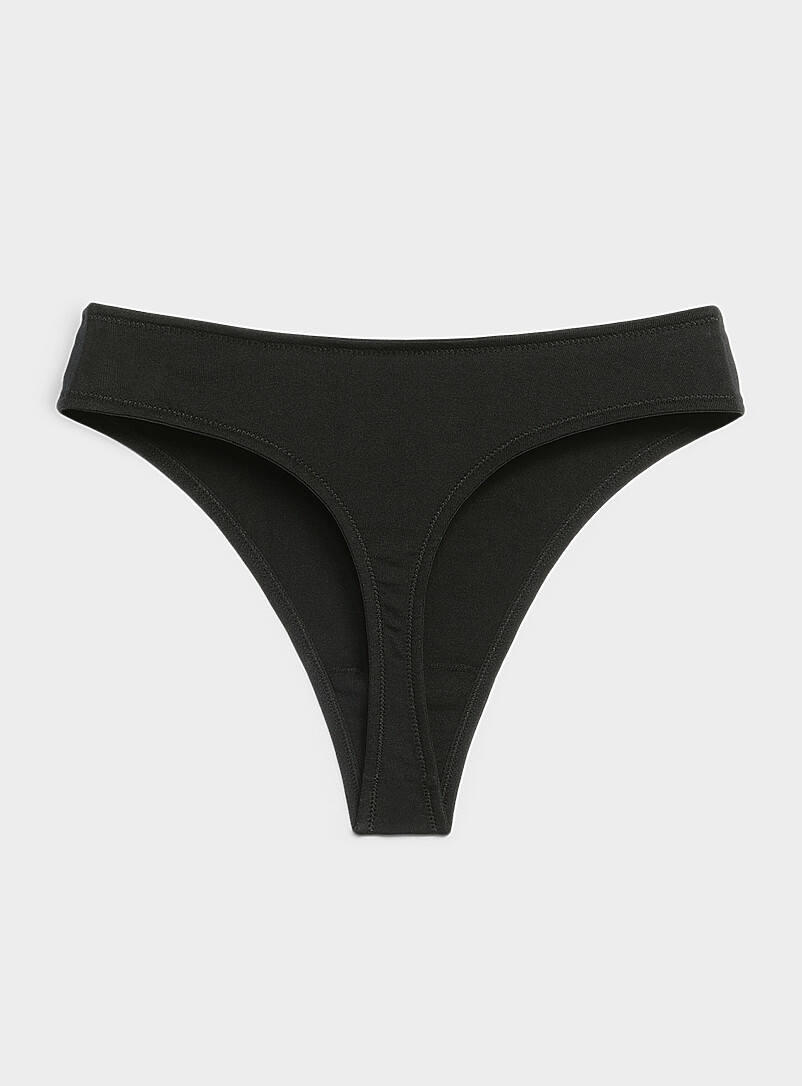 Miiyu Light green Minimalist thong 100% organic cotton for women