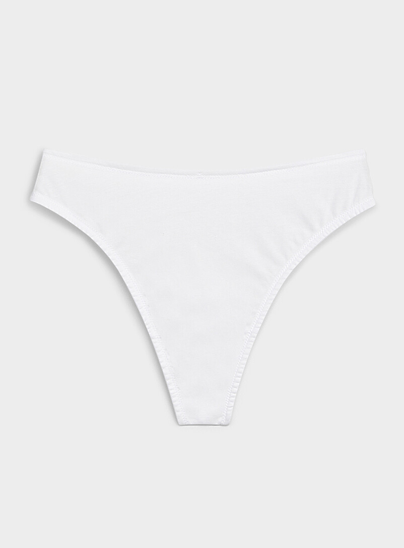 Miiyu Light green Minimalist thong 100% organic cotton for women