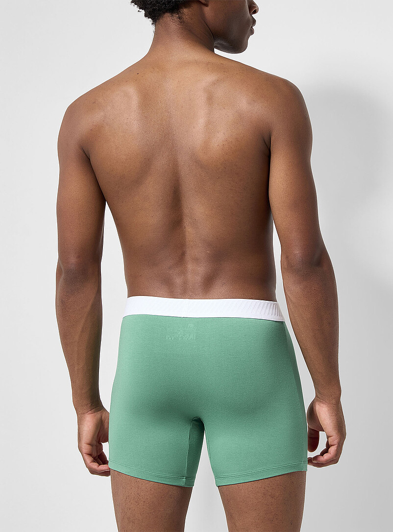 Le 31 Green 5" colourful stretch jersey boxer brief TENCEL&trade; modal & organic cotton for men