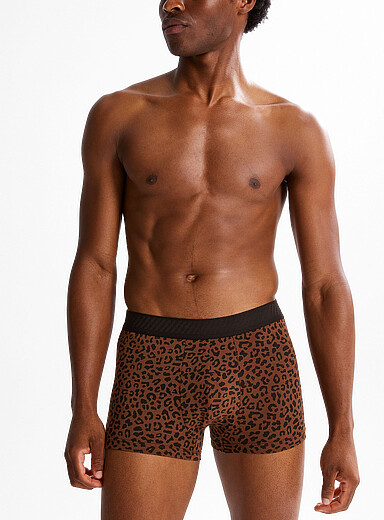 Le 31 Bronze/Amber 3"  leopard-print trunk TENCEL&trade; modal & organic cotton for men