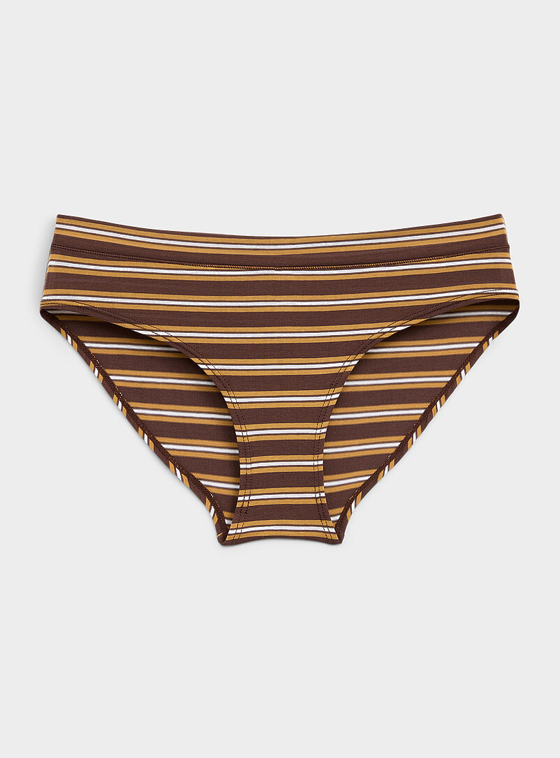Miiyu: Le bikini essentiel extensible Coton biologique et modal TENCEL<sup><small>MC</small></sup> Ocre jaune pour femme