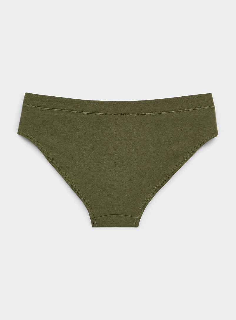 Miiyu Ochre Yellow Stretch essential bikini panty Organic cotton and TENCEL&trade; modal for women