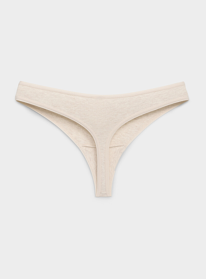 Miiyu Burnt/Brick Orange Minimalist thong Organic cotton and TENCEL&trade; modal for women