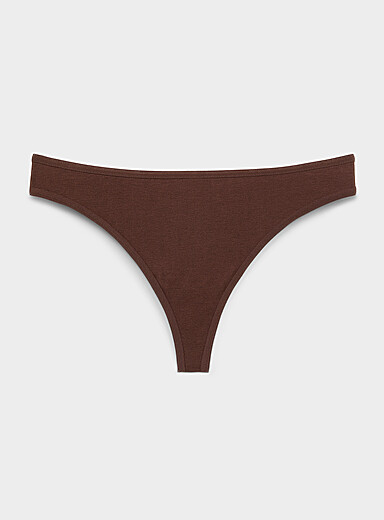 Miiyu Chocolate/Espresso Minimalist thong Organic cotton and TENCEL&trade; modal for women
