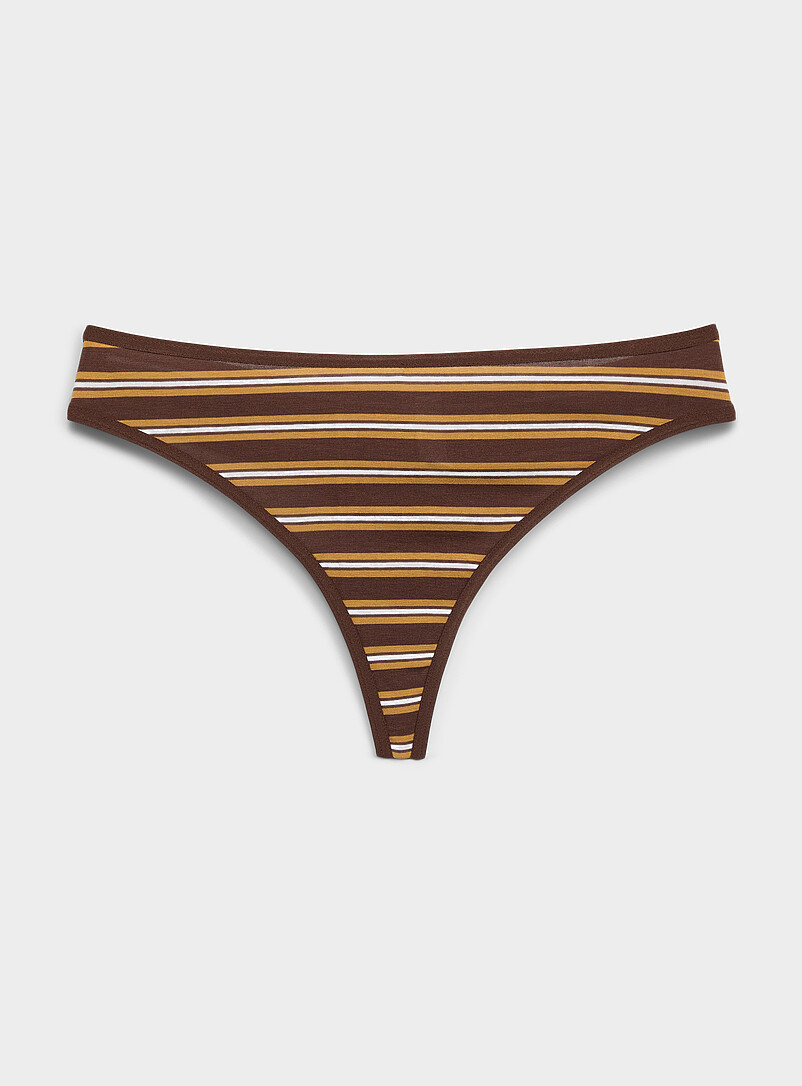 Miiyu Burnt/Brick Orange Minimalist thong Organic cotton and TENCEL&trade; modal for women