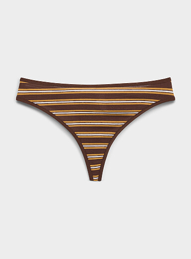 Miiyu: Le tanga minimaliste Coton biologique et modal TENCEL<sup><small>MC</small></sup> Orange br&ucirc;l&eacute; - Brique pour femme