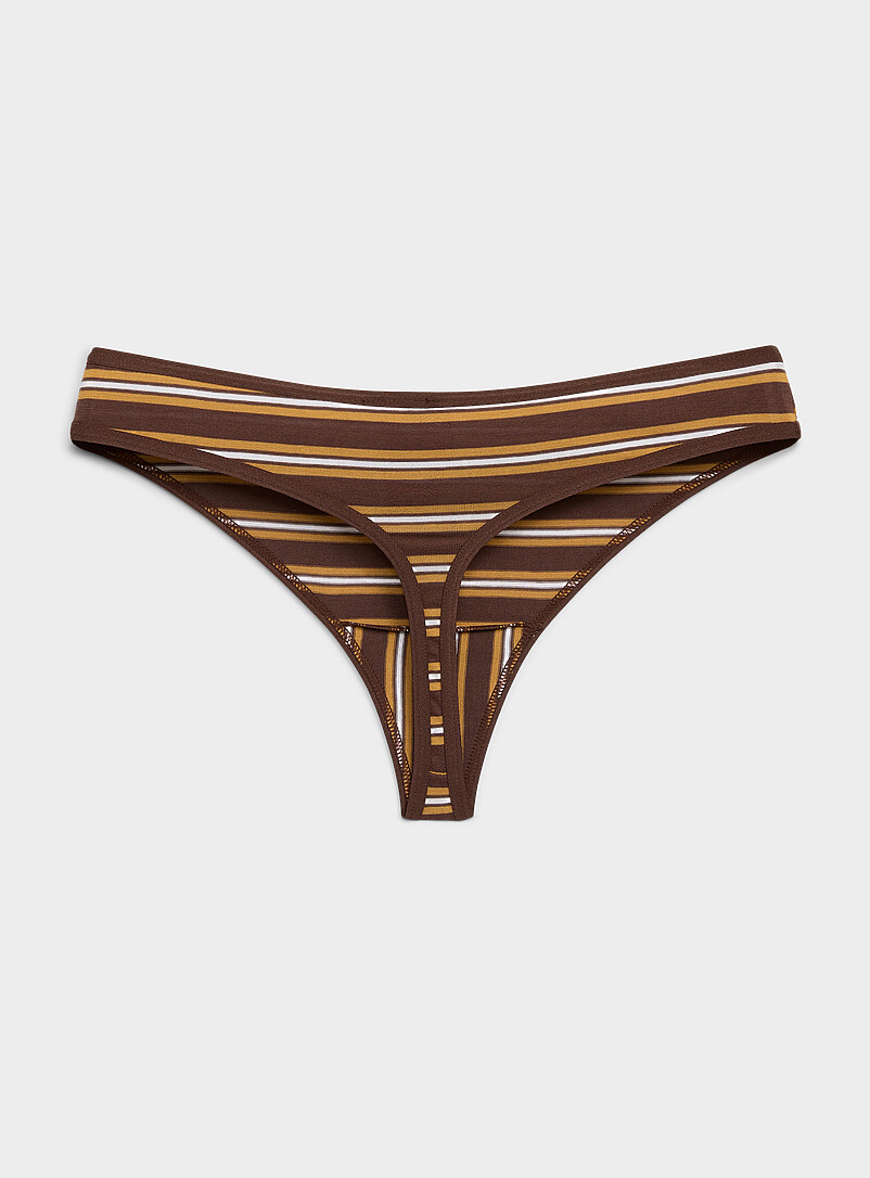 Miiyu Burnt/Brick Orange Minimalist thong Organic cotton and TENCEL&trade; modal for women