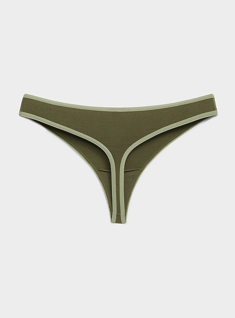 Miiyu Burnt/Brick Orange Minimalist thong Organic cotton and TENCEL&trade; modal for women