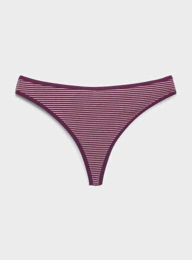Miiyu: Le tanga minimaliste Coton biologique et modal TENCEL<sup><small>MC</small></sup> Orange br&ucirc;l&eacute; - Brique pour femme