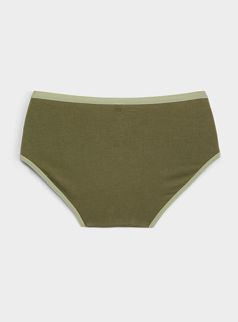 Miiyu: La classique tout confort extensible Coton biologique et modal TENCEL<sup><small>MC</small></sup> Pourpre &agrave; motifs pour femme