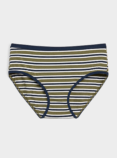 Miiyu: La classique tout confort extensible Coton biologique et modal TENCEL<sup><small>MC</small></sup> Vert &agrave; motifs pour femme